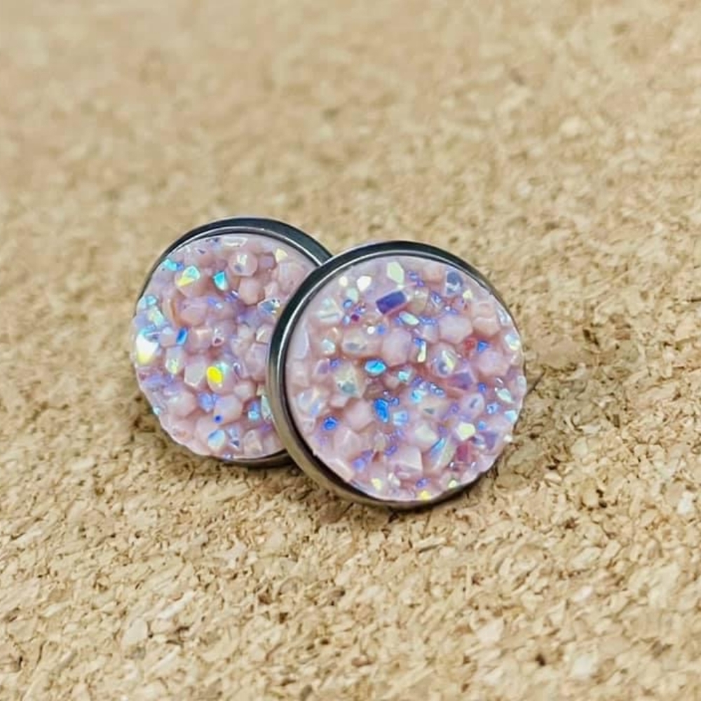 Druzy stud earrings